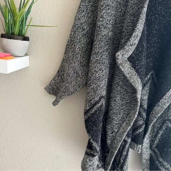 Madewell All Angles Open Front Sweater Gray Drapey Oversized Boho Size M/L - Picture 8 of 13